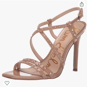 Sam Edelman | Women's Lennox Studded Metallic Leather High-Heel | Size 6